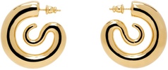 Gold Small Serpent Hoop Earrings