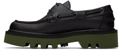 Black & Green Leather Derbys