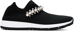 Verona crystal-embellished knitted trainers