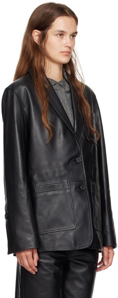 Black Proenza Schouler White Label Tesema Leather Blazer