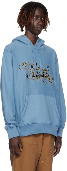 Blue Printed Hoodie