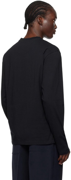 Three-Pack Black Relaxed-Fit Long Sleeve T-Shirt