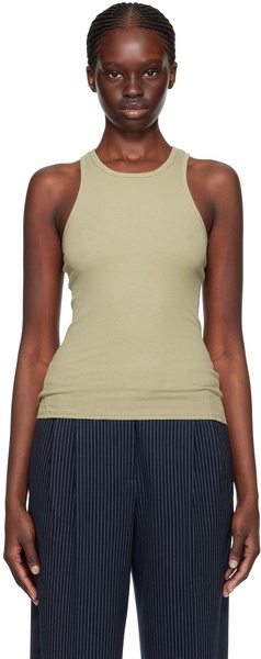 Khaki 'The Essential Rib' Tank Top