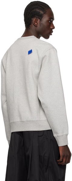 Gray Crystal-Cut Sweatshirt