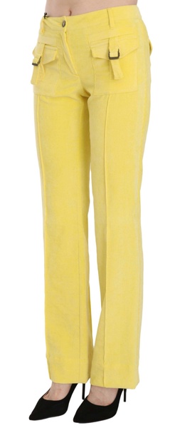 Just Cavalli  Corduroy Mid Waist Straight Trousers Pants