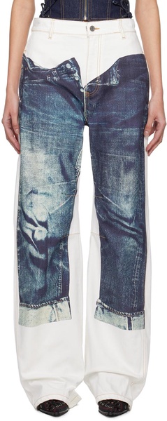 White 'The Trompe L'oeil' Jeans