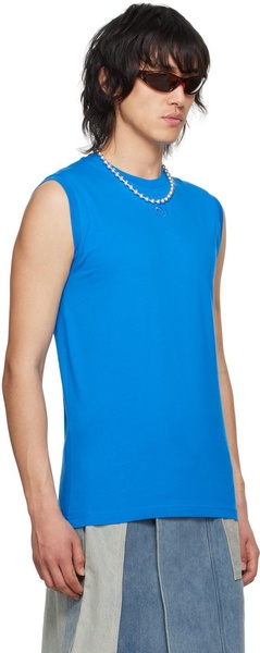 Blue Sleeveless T-Shirt