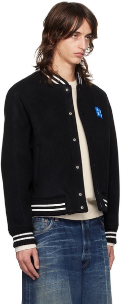 Black TRS Tag Varsity Bomber Jacket