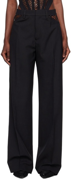 Black Picot Trousers