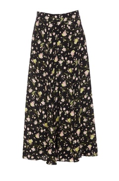 Zadig & Voltaire Rose Printed Crinkled Midi Skirt