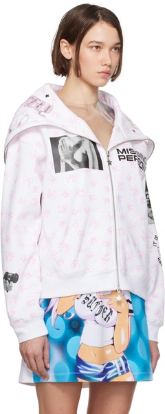 White 'Missing Person' Butterfly Hoodie