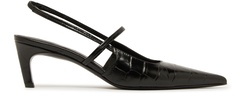 The Sharp Leather Slingback Pumps