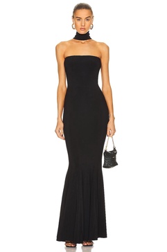 Turtleneck Strapless Fishtail Gown