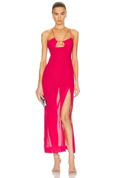 Asymmetric Cut Out Gown