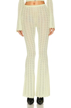 Lace Knit Flare Pants