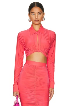 Caden Tie Front Crop Shirt