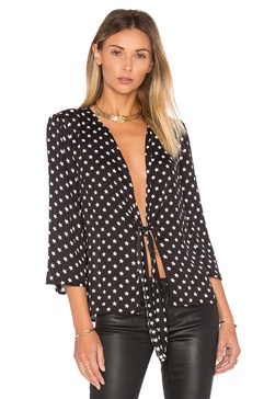 low neck knotted blouse