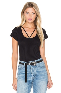 T-shirt bodysuit with straps