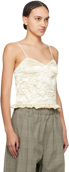 Off-White Crinkled Camisole