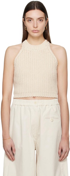 Off-White Cropped Tank Top