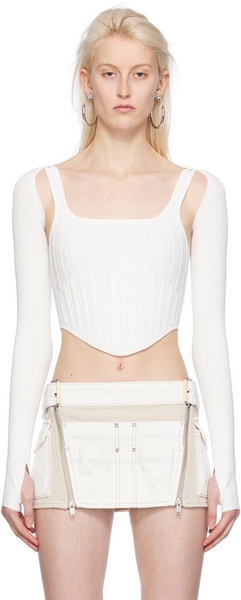 White Ventral Compact Corset Top