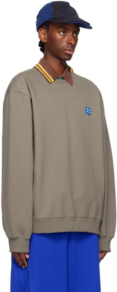 Taupe Significant Patch Sweatshirt