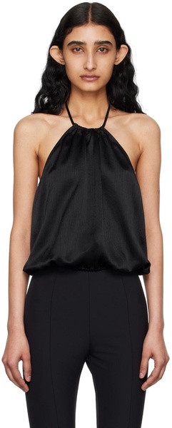 Black Draped Blouse