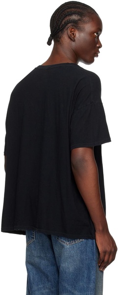 Black V-Neck Boxy Seamless T-Shirt