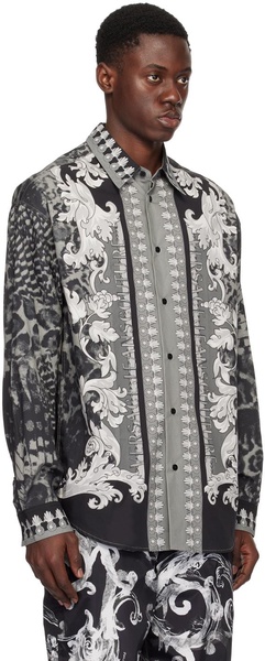 Animalier Barocco-print cotton shirt