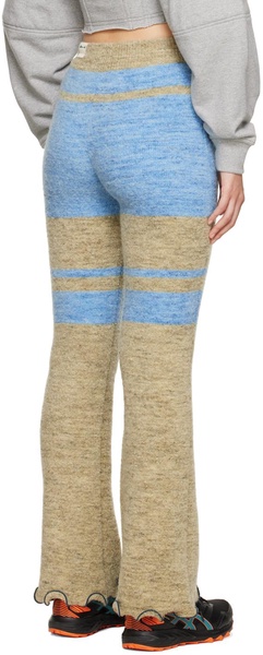 Khaki & Blue Senya Color Block Lounge Pants