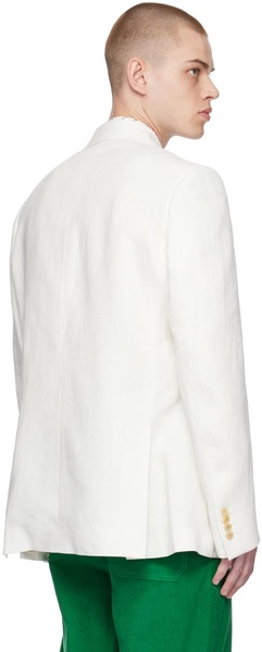 White Double-Breasted Blazer