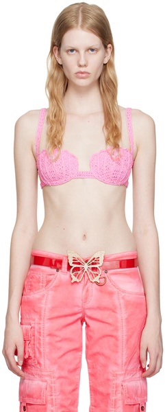 Pink Scalloped Bra