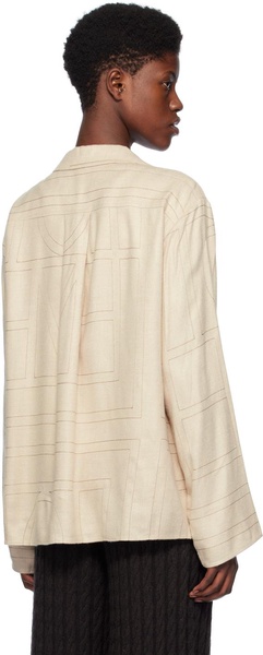 Beige Monogram Pyjama Shirt