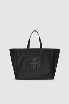 Large Rio Tote - Black Recycled Leather