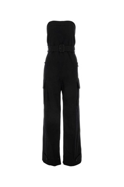 Saint Laurent Woman Black Drill Jumpsuit