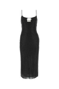 Miu Miu Embellished Sleeveless Midi Dress