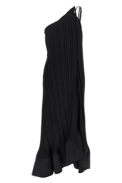 Long Pleated Dress Dresses Black