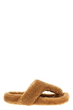 LOEWE Cozy Chic Beige Shearling Sandal for Women - FW23 Collection