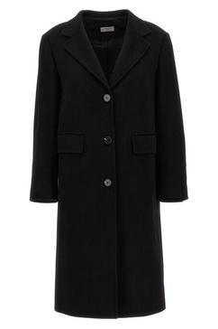 Single-breasted wool coat