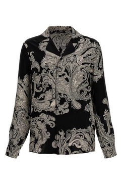 Paisley Print Shirt Shirt, Blouse White/Black