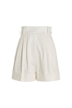 Front pleat shorts