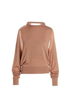 Cut out insert top sweater