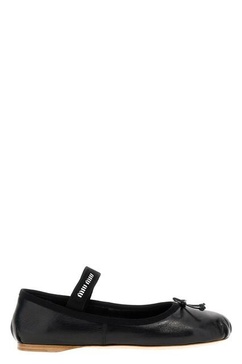 Miu Miu Logo Band Bow-Detailed Ballerinas