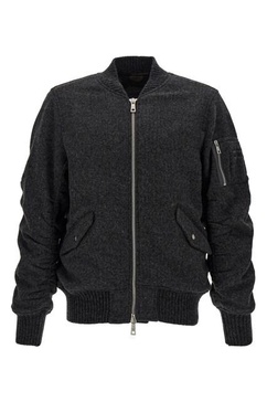 Wool bomber jacket