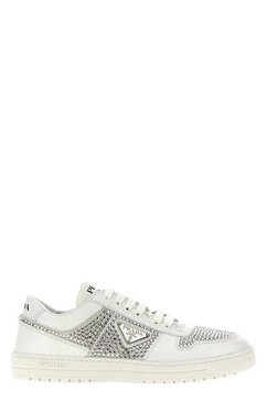 Downtown Crystal-Embellished Leather Sneakers