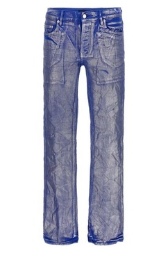 'Silver foil flare' jeans