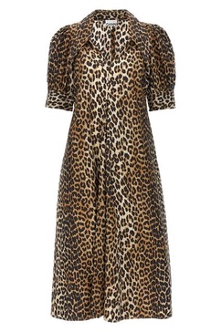 Animal Print Midi Dress Dresses Multicolor