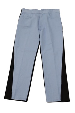 azure panel cropped trousers in multicolor wool