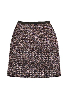 tweed midi skirt in multicolor polyamide