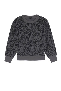 women's marcie sweatshirt in charcoal mini cheetah